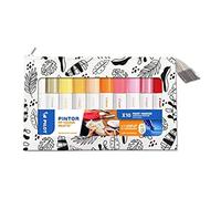PILOT - Set di 10 Pintor - Marcatori Multisuperficie a Base d’Acqua ad asciugatura rapida - Tessile, vetro, legno, pietra, fai da te - 10 Colori caldi - Punta Media