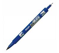 PILOT Set di 12 pennarelli TWIN MARKER indiscutibili blu 2 punte testate sottili e medie