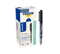 PILOT - Set di 20 V-Sign Pen - Pennarelli da Scrittura con Inchiostro Liquido - Tratto Fluido e Preciso - Inchiostro Luminoso ad Asciugatura Rapida - Nero - Punta Media