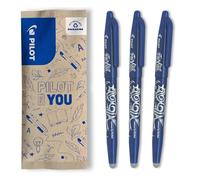 PILOT - Set di 3 FriXion Ball 07 - Penna a Inchiostro termico Cancellabile - Penna roller Ricaricabile - Blu - Punta Media