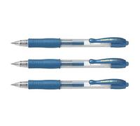 Pilot - Set di 6 penne sfera a inchiostro gel G2 07 Metallic, Blu Metallico
