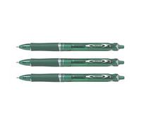 Pilot - Set di 3 penne a sfera Acroball Begreen punta media verde