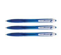 PILOT Set di 3 penne a sfera REXGRIP BEGREEN a punta media 1.0 blu
