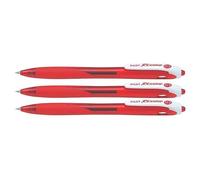 PILOT Set di 3 penne a sfera REXGRIP BEGREEN punta fine 0,7, colore: Rosso