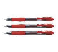 PILOT Set di 12 penne Roller inchiostro gel G2 10 Pte grande, colore: Rosso
