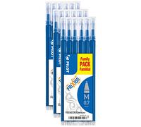 Pilot Frixion Ball BLS-FR7, Ricariche per penne a sfera FriXion Ball e FriXion Ball Clicker, punta media, blu, confezione da 6