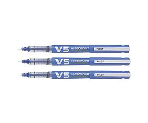 PILOT Set di 3 rulli ricaricabili V5 inchiostro liquido blu Begreen punta fine
