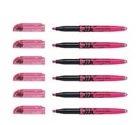 Pilot - Set di 6 evidenziatori FriXion Light, cancellabile, punta a scalpello, 3,60 mm, colore: Rosa