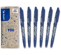 PILOT Penna FriXion Ball, penna a sfera cancellabile, set da 6 (blu).