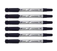 PILOT Set di 6 pennarelli doppi per CD/DVD punte sottili e medie nere