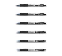 PILOT Set di 6 penne a sfera in gel G2 05 Pte Fine Nero
