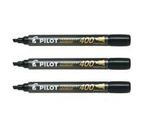 Pilot Set of 3 Permanent Markers SCA 400 Wide Bevel Tip Black