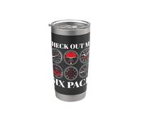 Pilot Six Pack Aviation Simulazione di volo Aviator Aircraft Bicchiere termico in acciaio inox doppia parete