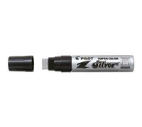 Pilot Super Color - Pennarello permanente, punta extra grande, colore: Argento