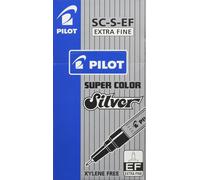 Pilot Super Colour Extra Fine Marker Bullet 1.0 mm Tip - Silver, Box of 12 1 cou