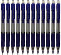 Pilot Supergrip H187 - Confezione da 12 portamine da 0,7 mm, ricaricabile, corpo in plastica con impugnatura in gomma, colore: Blu