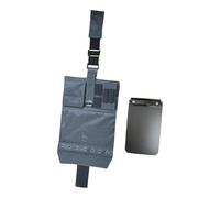 Pilot, tavoletta portablocco e portapenne, in tessuto Oxford grigio, supporto per blocco note pilota con cinghia per gambe per aviazione