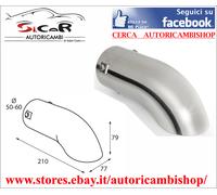 PILOT TERMINALE DI SCARICO UNIVERSALE IN ACCIAIO INOX LUCIDATO DIAMETRO 50-60 mm