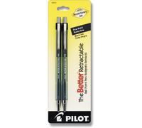 PILOT The Better Penna a sfera Ricaricabile e retrattile Penna a sfera Punta fine Inchiostro nero Confezione da 2 (30015)