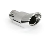 Terminale Scarico Auto Sportivo Ovale Acciaio Inox Tuning Universale 35>42mm