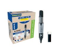 Pilot Pen - Pennarelli V-Board Master - Nero - 10+10 ricariche - Riciclato - Punta 6 mm