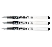 Pilot V-Pen - Penna stilografica usa e getta, confezione da 3, Nero