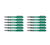 PILOT V Sign - Penna con punta da 2.0 mm, confezione da 12, inchiostro verde