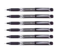 Pilot V10 Grip Hi-Tecpoint - Penna a sfera con punta da 1,0 mm, inchiostro nero, confezione da 6