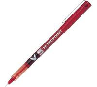 Pilot V5 hi-techpoint penna roller inch. liquido Rosso punta 0,5 mm tratto 0,3mm