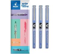 Pilot V5 Hi-Tecpoint - Penna a sfera con punta fine da 0,5 mm, confezione da 3 (blu)