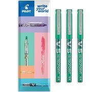 PILOT V5 Hi-Tecpoint - Penna a sfera con punta fine da 0,5 mm, in confezione regalo, confezione da 3 (verde)