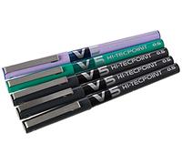 Pilot V5 - Penna roller a inchiostro liquido, 0,5 mm, confezione da 5
