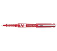 Pilot V5 - Penna roller a inchiostro liquido, ricaricabile Red