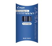 Pilot V5/v7 Cartuccia - Blu (Confezione da 12 x 3 pezzi), blue