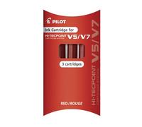 PILOT V5/V7 CARTUCCIA PK3 rosso 259300302, red