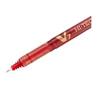 Pilot V7 Hi-Tecpoint Liquid Ink Rollerball Pen 0.7mm Tip 0.5mm Line Red [Pack 12] - 101101202