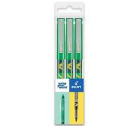 Pilot V7 Hi-Tecpoint - Penna a sfera con inchiostro liquido, pennino medio da 0,7 mm, confezione da 3 (verde)