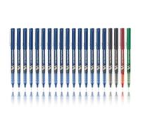 Pilot V7 Roller Ball Pen Confezione da 20 (16 Blu, 2 Nero, 1 Rosso, 1 Verde)