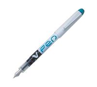 Pilot V-Pen - Penna stilografica a inchiostro cancellabile, confezione da 12, Turchese