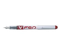 Pilot V Pen SVPN-4W R Disposable Fountain Pen - Red, Box of 12 12 Count (Pack of