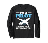 Pilota con Superpotere Umorismo Volante Super Maglia a Manica