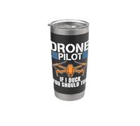 Pilota di droni se io anatra dovresti anche gara Fpv Drone Racing Bicchiere termico in acciaio inox doppia parete
