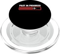 Pilota In Progress Divertente Pilota Aviazione Citazione Pilota di Compagnia Aere PopSockets PopGrip per MagSafe