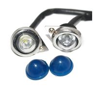 Pilota Lampada Set Con Blu Lente & Cromo Cerchio Per Reale Enfield Epoca Electra