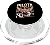 Pilota Per Passione Cuore Aereo Ali Fuoco PopSockets PopGrip per MagSafe