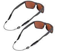 Pilotfish Cinghia per cavo di fissaggio per occhiali regolabile senza coda: occhiali da sole, occhiali da vista, (14 pollici, confezione da 2 originali)