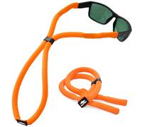 Pilotfish Cinghia per occhiali da sole galleggiante, regolabile, impermeabile, ad alta visibilità, supporto in neoprene per uomini e donne, Arancione 2 - Confezione, taglia unica