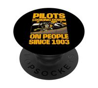 Piloti che guardano le persone dall'alto in basso dal 1903 Donne PopSockets PopGrip Adesivo