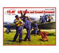 Piloti Raf E Personale Di Terra (1939-1945) Modello Figurina Piloti Raf E