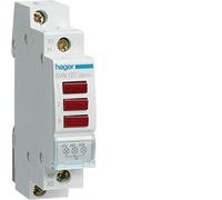 Segnalatore Luminoso Triplo 230 V Ac 3 Led Rossi 1 M. Din Hager SVN127
